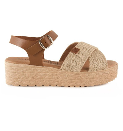 Sandalias con plataforma Chamby 314 en natural para mujer