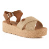 Sandalias con plataforma Chamby 314 en natural para mujer