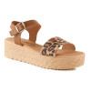 Sandalias con cuña Chamby 327 en leopardo para mujer