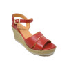 Sandalias con cuña TOP3 9535 en rojo para mujer