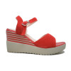 Sandalias con cuña TOP3 9527 en rojo para mujer