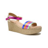 Sandalias con cuña Fiordi 2415 multicolor para mujer