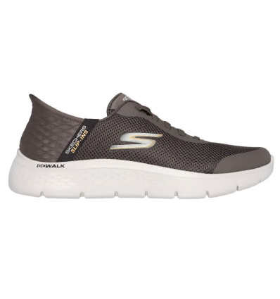 Zapatilla Skechers Slip-ins: GO WALK Flex - Hands Up en marrón para hombre