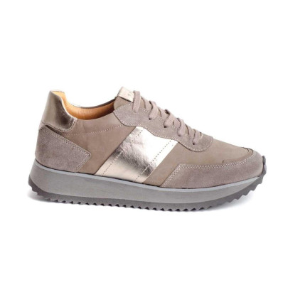 Zapatillas deportivas Walk & Fly 018-78 en taupe para mujer