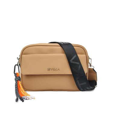 Bandolera Etika AVA B30116 en camel para mujer