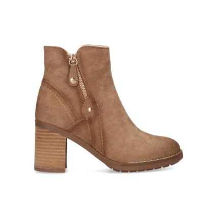 Botines con tacón Etika BURY 11022 en camel para mujer