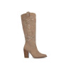 Botas altas cowboy con tachas Alma en pena I240559 en taupe