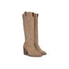 Botas altas cowboy con tachas Alma en pena I240559 en taupe