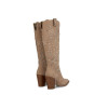 Botas altas cowboy con tachas Alma en pena I240559 en taupe