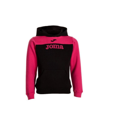 Sudadera con capucha Joma 500801 Park en negro y fucsia para niña