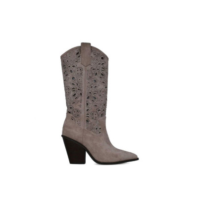 Botas altas cowboy IZEL 026106 en piedra para mujer