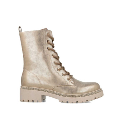 Botines militares XTI AKNA 026105 en oro para mujer