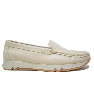 Mocasines InVogue 20330 en beige para mujer