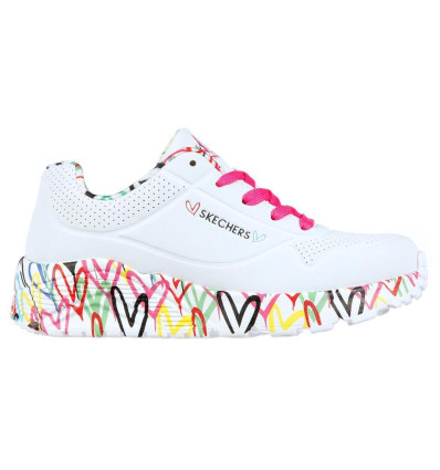 Zapatillas Sechers x JGoldcrown: Uno Lite - Lovely Luv en blanco para mujer