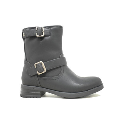 Botin biker Maraval rebelle buckle en negro para mujer