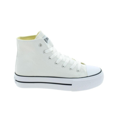 Zapatillas lona John Smith Libel high 25V en blanco para mujer