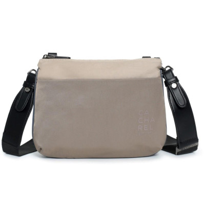 Bolso bandolera doble cremallera Cacharel bags en beige