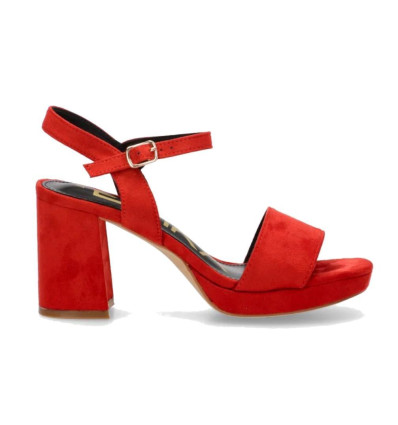 Sandalias de tacón Etika Murada en rojo para mujer