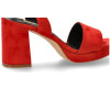 Sandalias de tacón Etika Murada en rojo para mujer