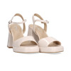 Sandalias de tacón Etila BETLEM 90006 en beige para mujer