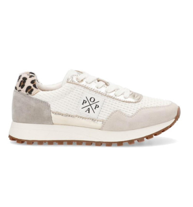 Zapatillas deportivas Popa Lotse Rejilla en beige para mujer