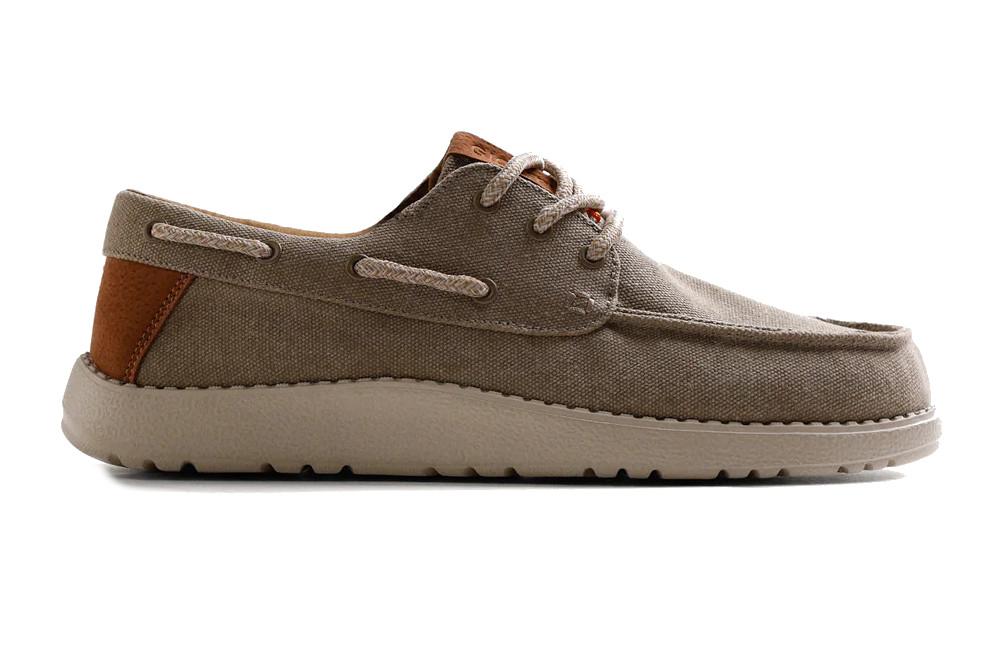 Mocasines náuticos Wallabee de Lona Gioseppo Kinango 78664 Kaki para Hombre