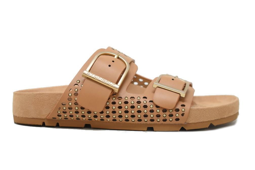 Sandalias planas Stonefly SIBIL W4 en tabaco para mujer