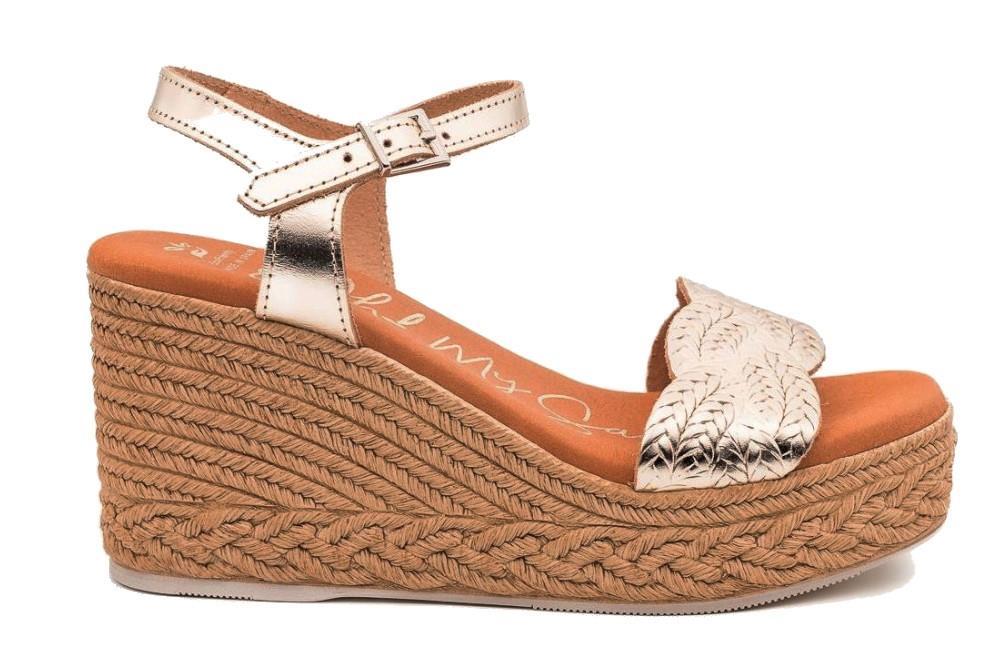 Sandalias con cuña Oh! my sandals 5461 en cava para mujer