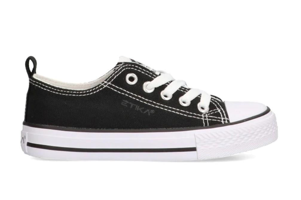 Zapatillas de lona infantiles Etika TREVISO 52421 en negro