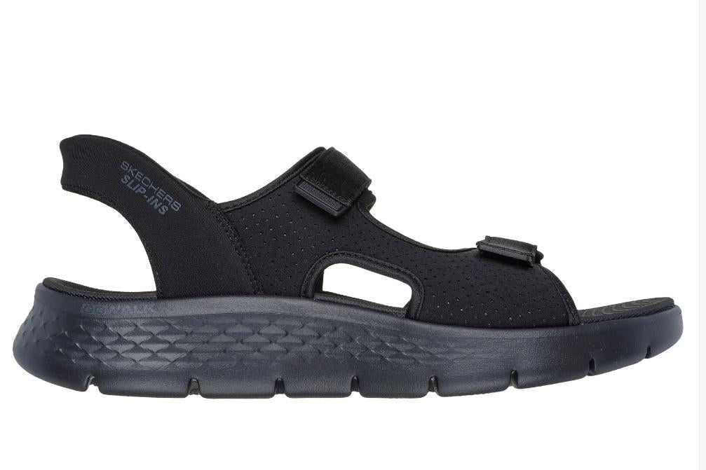 Sandalias Skechers Slip-Ins GO WALK Flex SD Easy Entry 229210 Negro Hombre | Ultraligeras y Cómodas