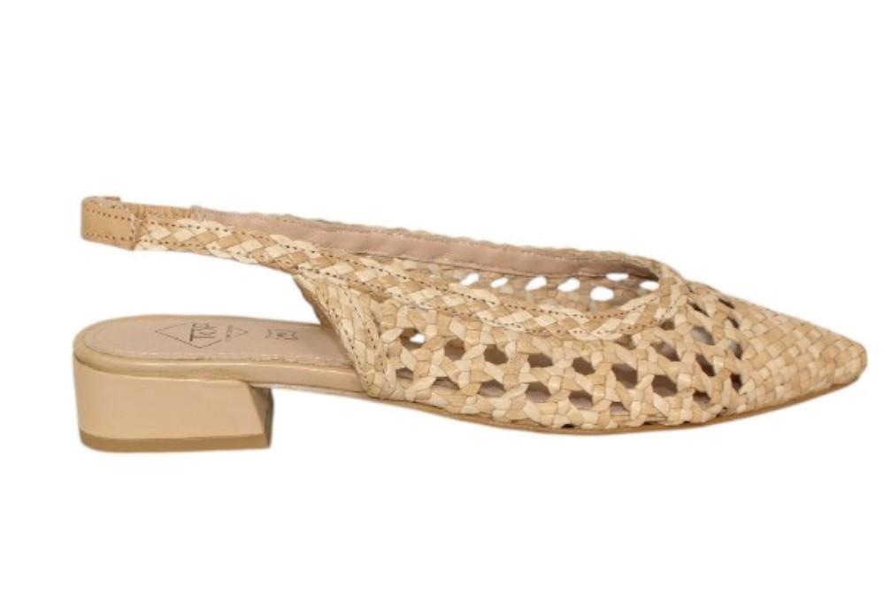 Bailarinas destalonadas Top 3 Shoes SF25416 en beige
