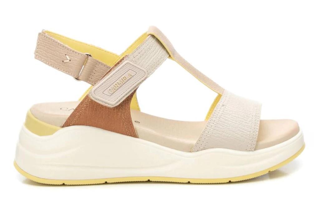 Sandalia con cuña 162259 para mujer en color hielo