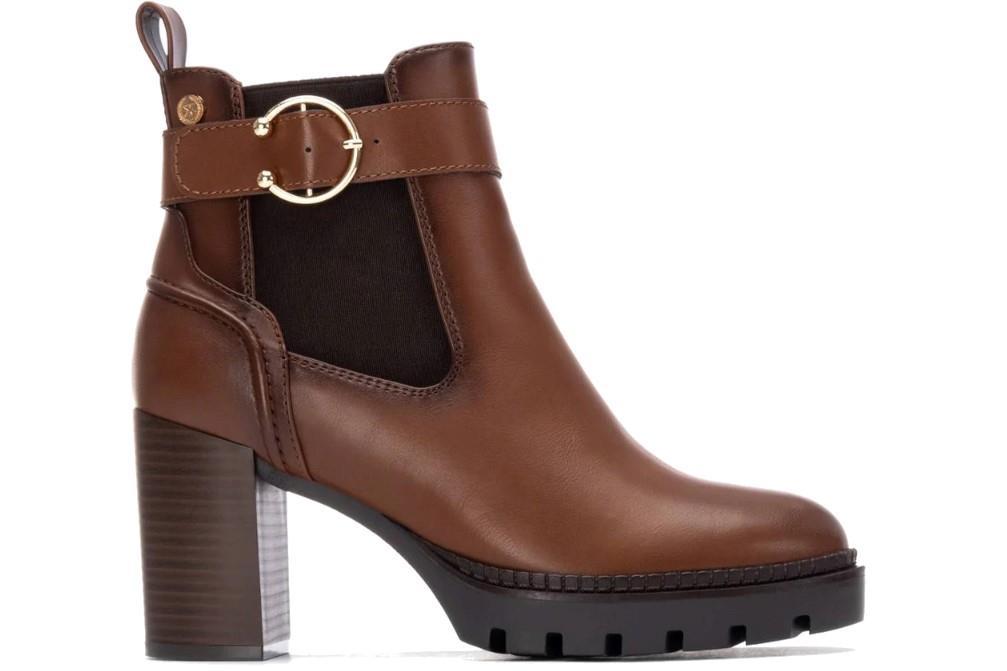 Botines de tacón alto XTI 144521 en camel