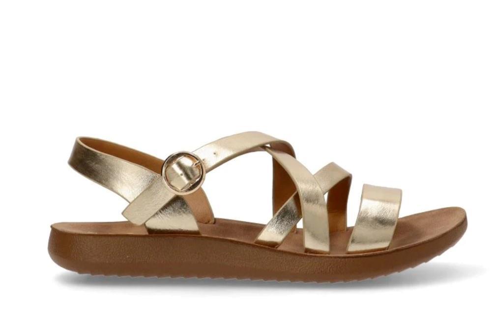 Sandalias planas ARMONY 10129 DERAWAN 02 en oro