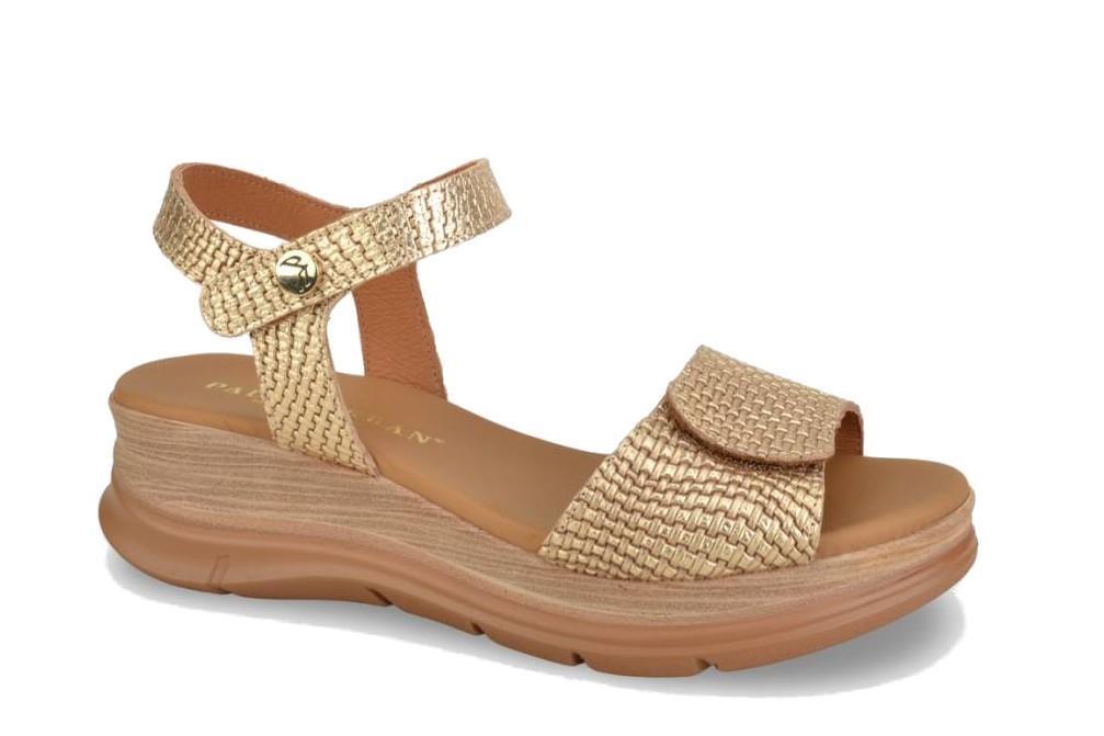 Sandalias ajustables Paula Urban 24-634 Bogota en champán