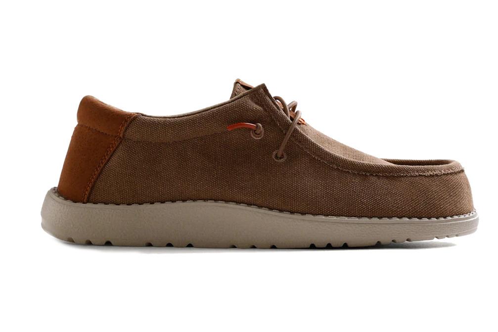 Mocasines náuticos Wallabee de Lona Gioseppo Orford 78662 en marrón para hombre