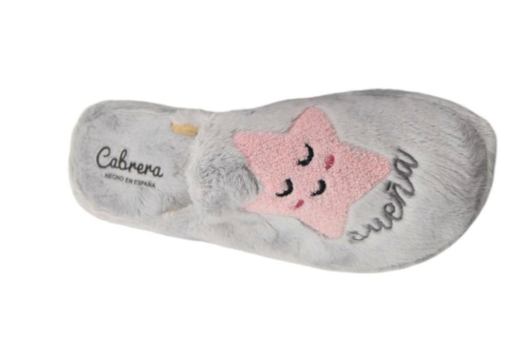 Zapatillas de casa Cabrera 2452 en gris para mujer