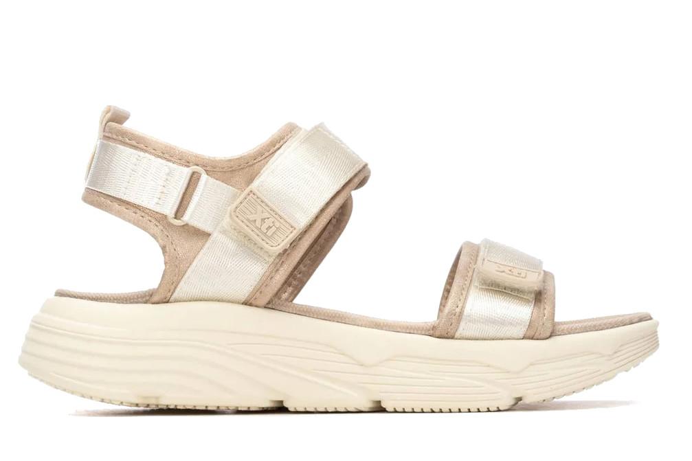 Sandalias deportivas XTI 145264 en beige para mujer | Sandalias cómodas y ligeras para verano