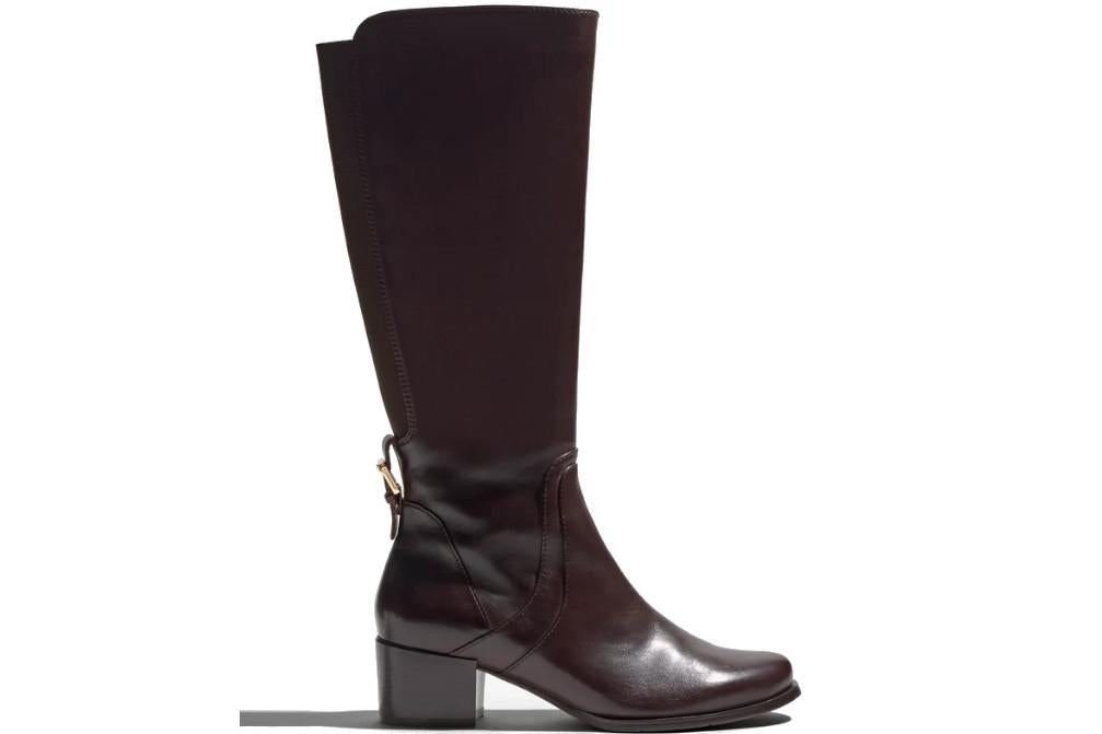Bota alta de piel castaña hasta la rodilla Regarde le Ciel Jolene-22 para mujer