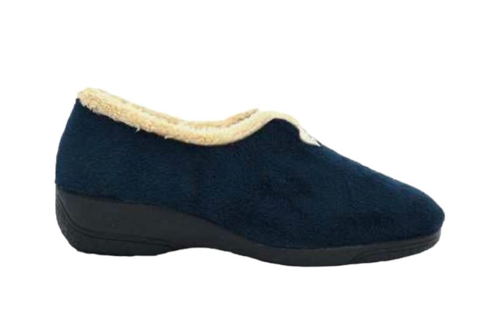 Zapatillas de casa Cabrera 5070 en azul marino para mujer