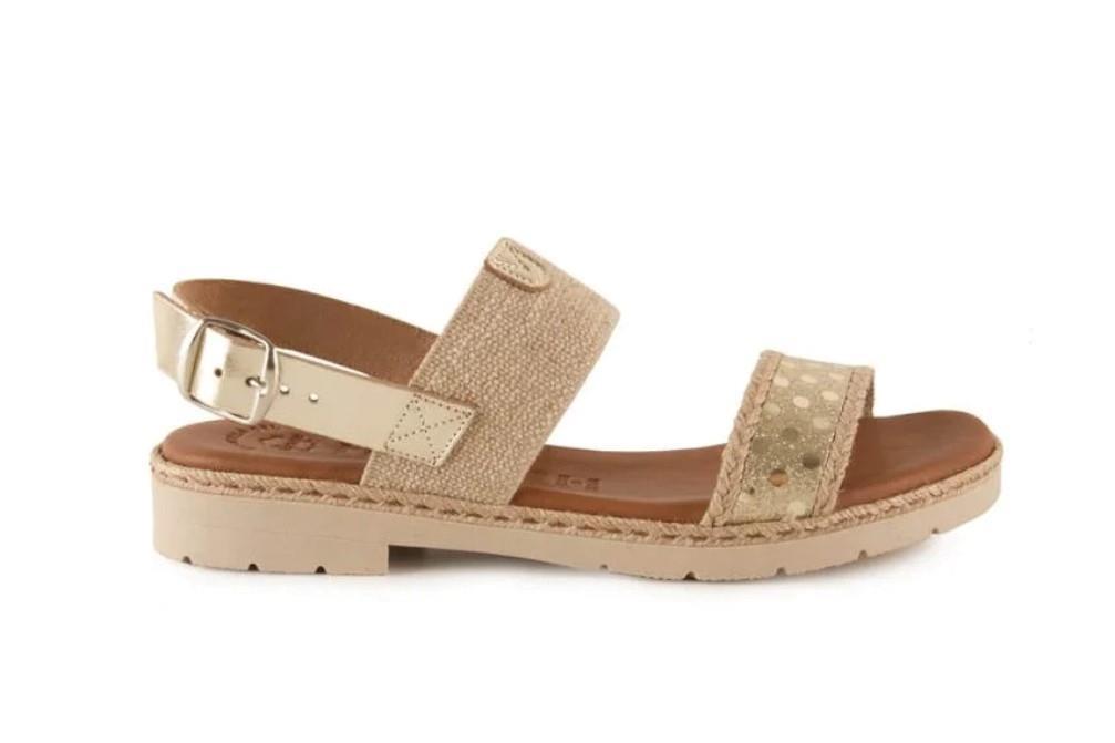 Sandalias Tekila 2451 en oro para mujer