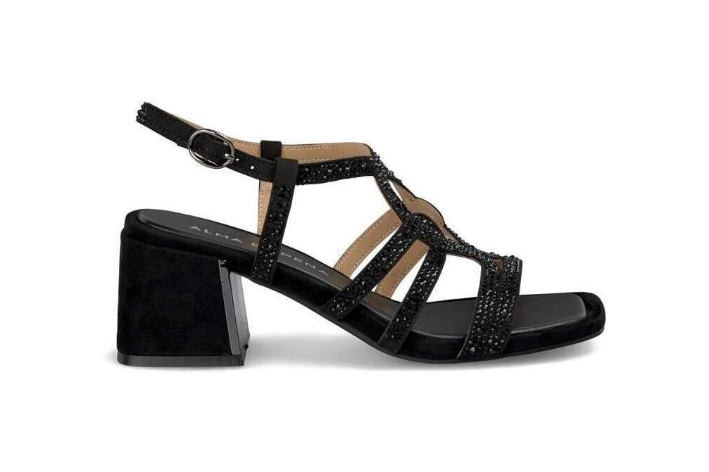 Sandalias con tacón cuadrado Alma en Pena V2550940 en negro para mujer-Zapatos de fiesta