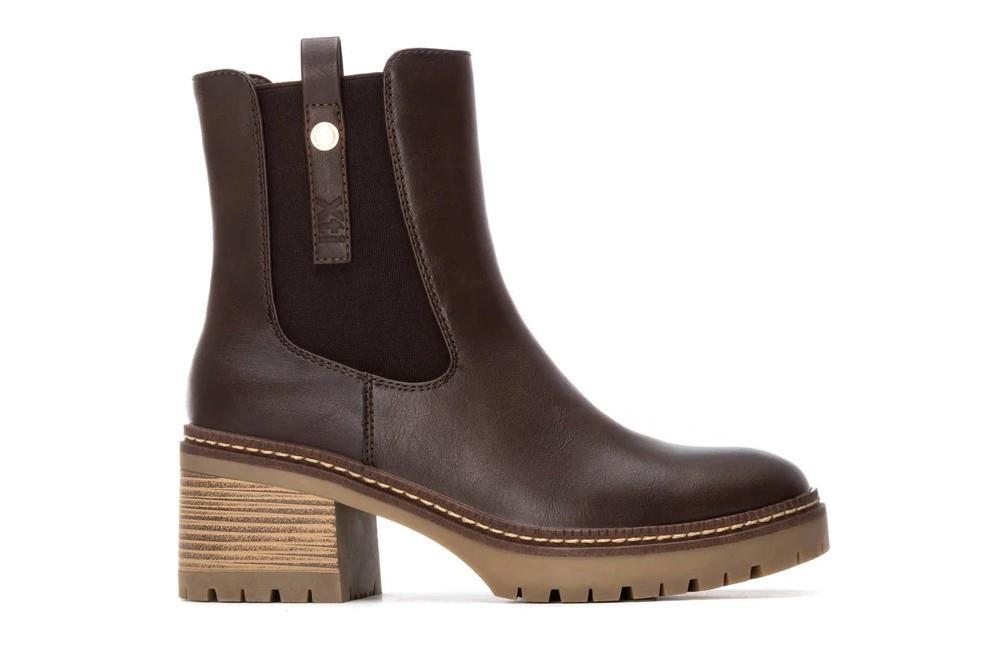Botines de tacón XTI chelsea 144456 en marrón