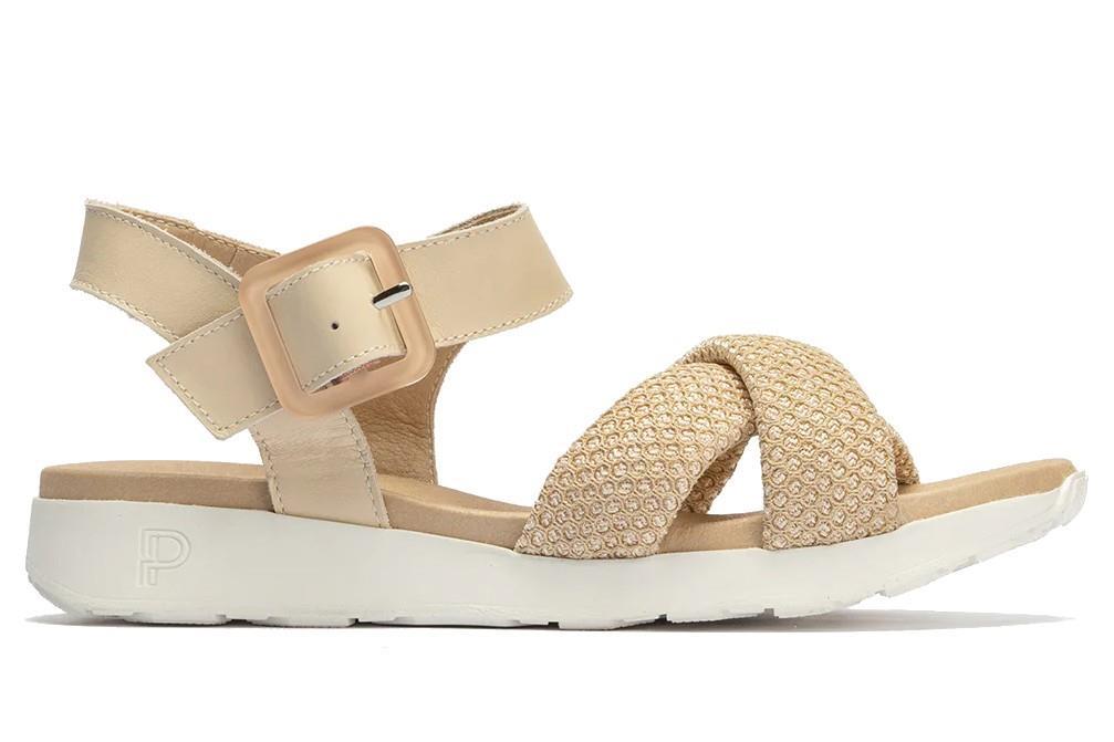 Sandalias cómodoas Pitillos 10550 en beige para mujer