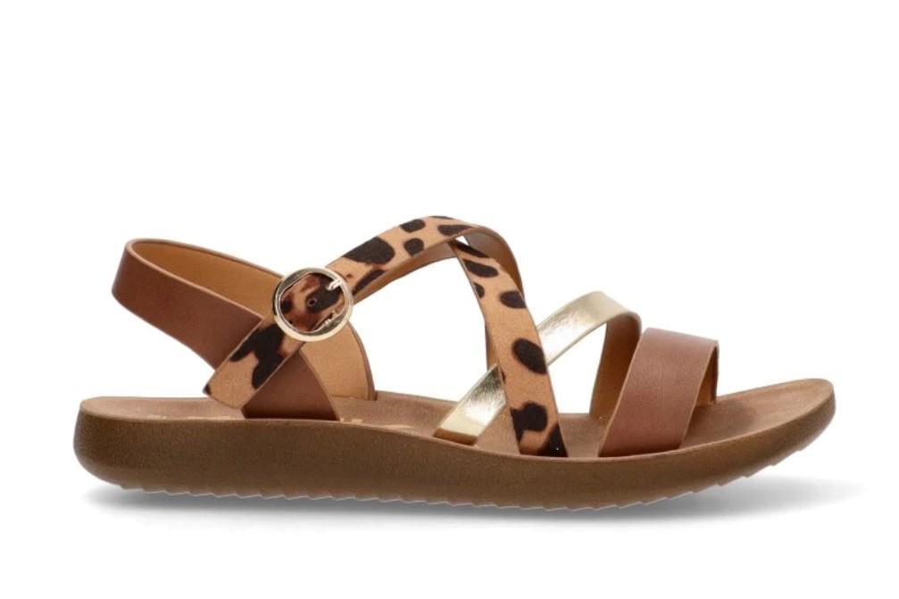 Sandalias planas ARMONY 10129 DERAWAN 02 en leopardo