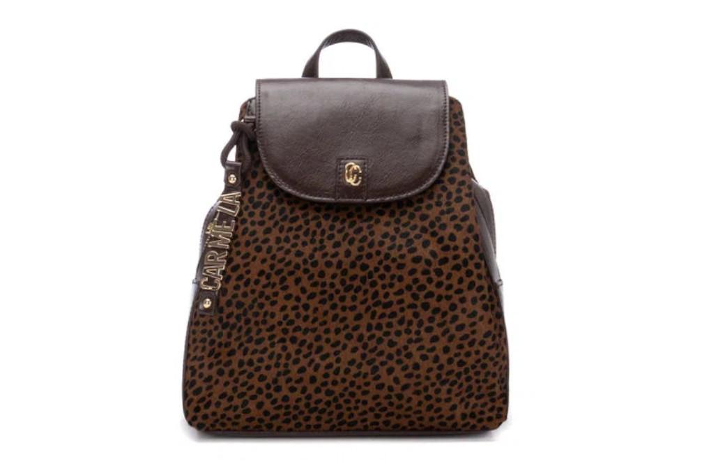 Mochila de mujer Carmela 186251 con detalles de piel animal print