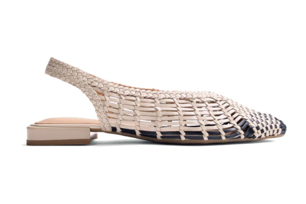 Bailarinas destalonadas de piel trenzada Gioseppo Magarini 79221 off white – cómodas y elegantes