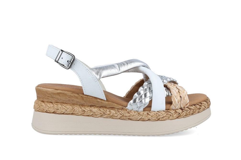 Sandalias con cuña Porronet Flavia 3033 en blanco