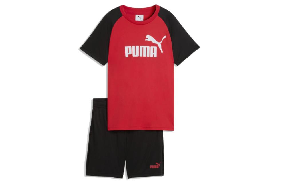 Conjunto Corto Puma ESS No. 1 Logo para Niño Rojo 686298-15