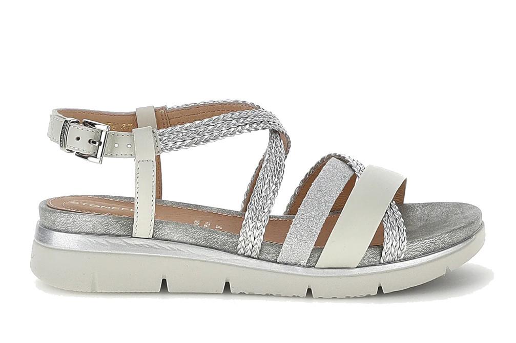 Sandalias planas Stonefly Elody 28 plata 223748 para Mujer